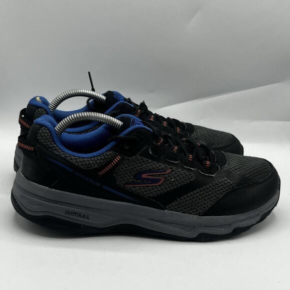 Skechers Go Run Trail Altitude Men 9.5 Black/Orange Hiking Shoe Water Repellent - Picture 1 of 13